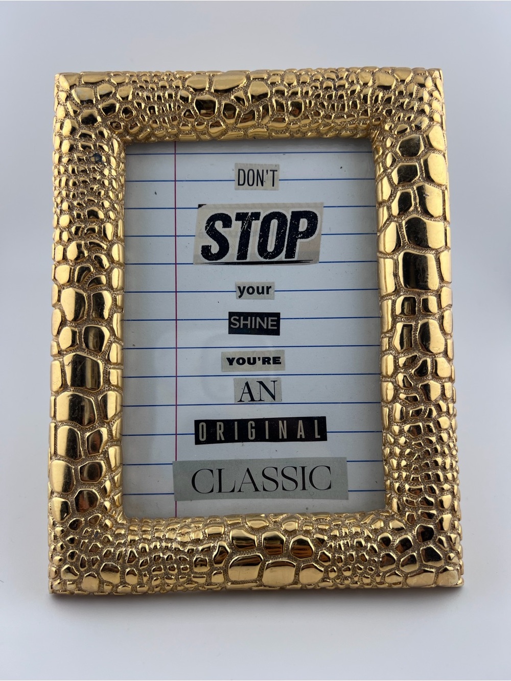 Gold Textured Photo Frame - Classic Home Accent